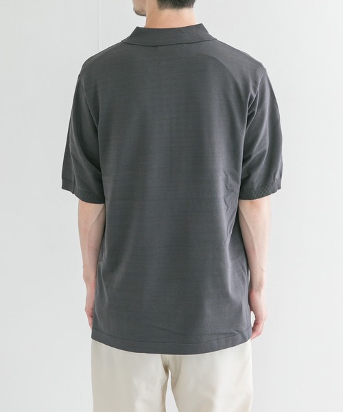 URBAN RESEARCH（アーバンリサーチ）の「ニットポロシャツ（ポロシャツ・メンズ・ベージュ/ブルー/チャコールグレー・MEDIUM/LARGE）」の9枚目の写真