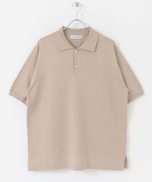 URBAN RESEARCH（アーバンリサーチ）の「ニットポロシャツ（ポロシャツ・メンズ・ベージュ/ブルー/チャコールグレー・MEDIUM/LARGE）」の10枚目の写真