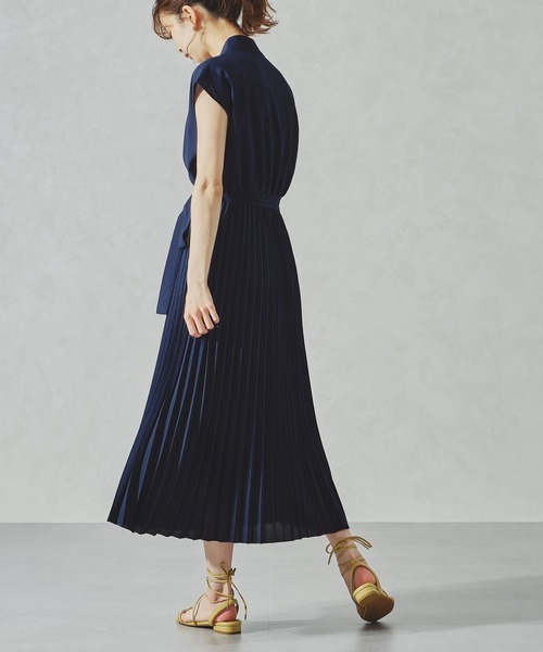 ワンピースプリーツ切替ノースリーブワンピース Ac1058 ワンピース Acro アクロ のファッション