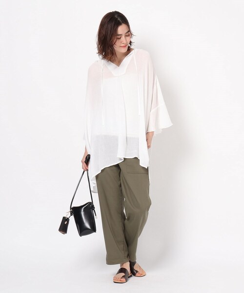 THE SHOP TK （ザ ショップ ティーケー ）の「◆楊柳カフタンチュニックブラウス（シャツ/ブラウス・レディース・チャコールグレー/ベビーピンク/オフホワイト・13/12）」の7枚目の写真