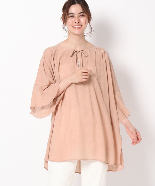 THE SHOP TK （ザ ショップ ティーケー ）の「◆楊柳カフタンチュニックブラウス（シャツ/ブラウス・レディース・チャコールグレー/ベビーピンク/オフホワイト・13/12）」の13枚目の写真