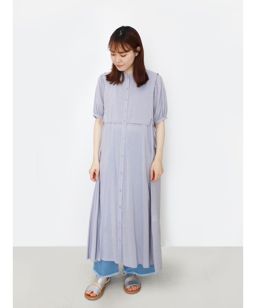 ehka sopo（エヘカソポ）の「レイヤードワンピース（ワンピース・レディース・オフホワイト/ベージュ/ブルー・ﾌﾘ-）」の9枚目の写真