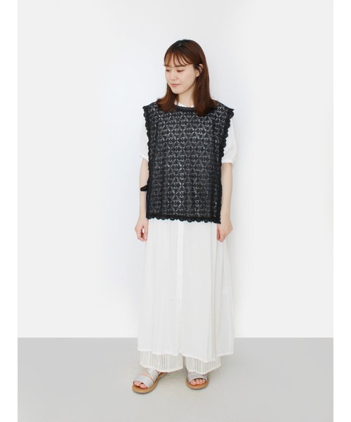 ehka sopo（エヘカソポ）の「レイヤードワンピース（ワンピース・レディース・オフホワイト/ベージュ/ブルー・ﾌﾘ-）」の10枚目の写真