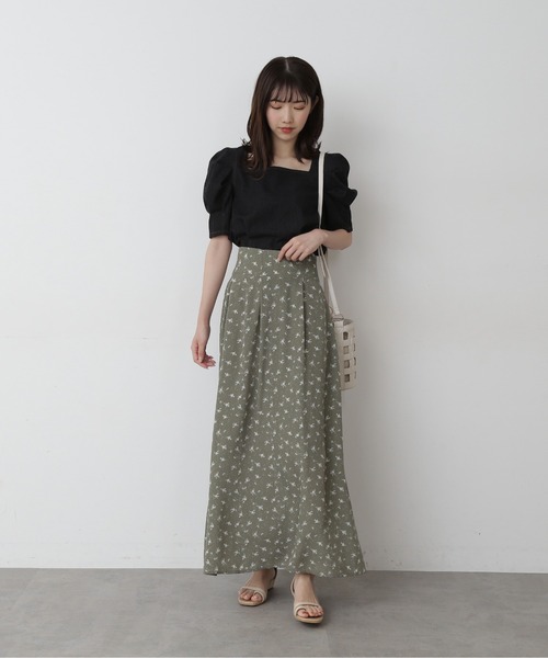 FREE'S MART(フリーズマート)の「◇スクエアネック短丈半袖ボリュームスリーブブラウス(シャツ/ブラウス・レディース・ブラック系その他/ベージュ系その他/ライトグリーン系/パープル系その他・FREE)」の10枚目の写真