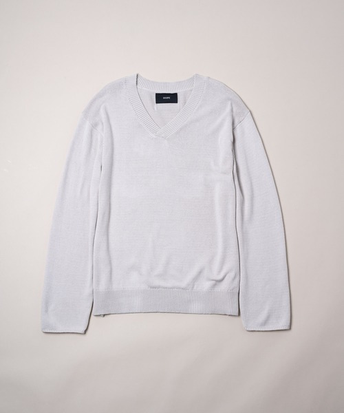 DOOPZ(ドープス)の「LOOSE BASIC V NECK KNIT/ルーズベーシックVネックニット(ニット/セーター・メンズ・チャコールグレー/ブラウン/グレー・SMALL/MEDIUM/LARGE)」の2枚目の写真