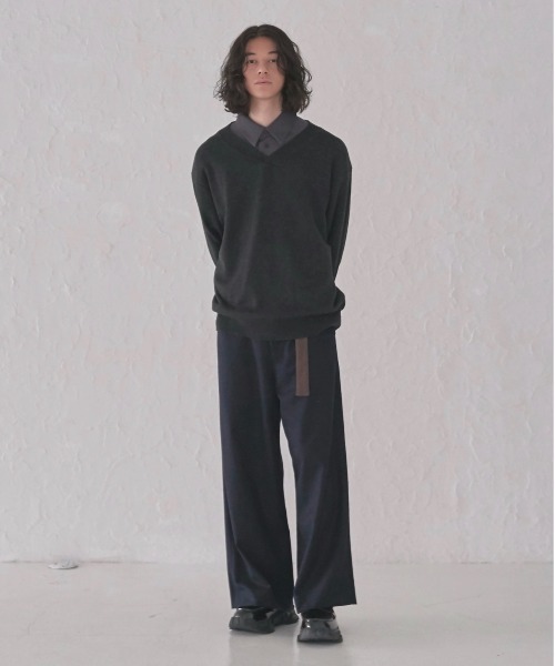 DOOPZ(ドープス)の「LOOSE BASIC V NECK KNIT/ルーズベーシックVネックニット(ニット/セーター・メンズ・チャコールグレー/ブラウン/グレー・SMALL/MEDIUM/LARGE)」の8枚目の写真