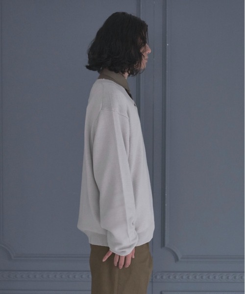 DOOPZ(ドープス)の「LOOSE BASIC V NECK KNIT/ルーズベーシックVネックニット(ニット/セーター・メンズ・チャコールグレー/ブラウン/グレー・SMALL/MEDIUM/LARGE)」の16枚目の写真