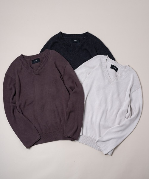 DOOPZ(ドープス)の「LOOSE BASIC V NECK KNIT/ルーズベーシックVネックニット(ニット/セーター・メンズ・チャコールグレー/ブラウン/グレー・SMALL/MEDIUM/LARGE)」の20枚目の写真