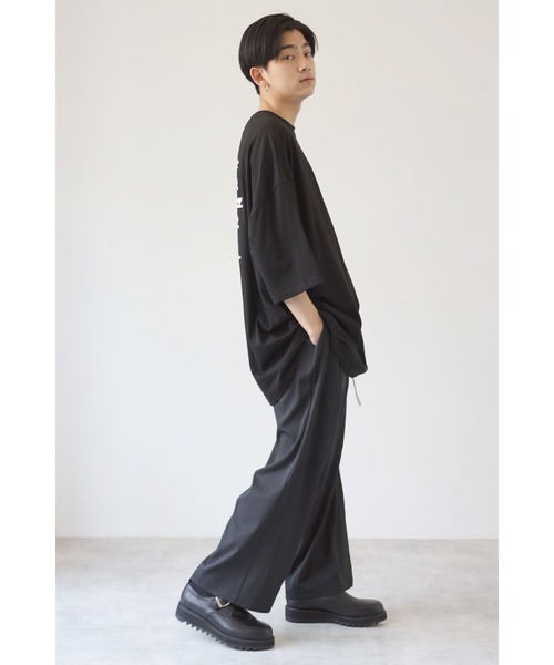 CREARE -LINO-（クレアーレリノ）の「【2021春夏】ストリートプリント スーパービッグシルエットTシャツ<ユニセックス>（Tシャツ/カットソー・メンズ・ホワイト/ブラック・FREE）」の3枚目の写真