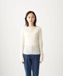 CITEN | <CITEN(シテン)> シアー リブ ボートネック カットソー(Tシャツ/カットソー)