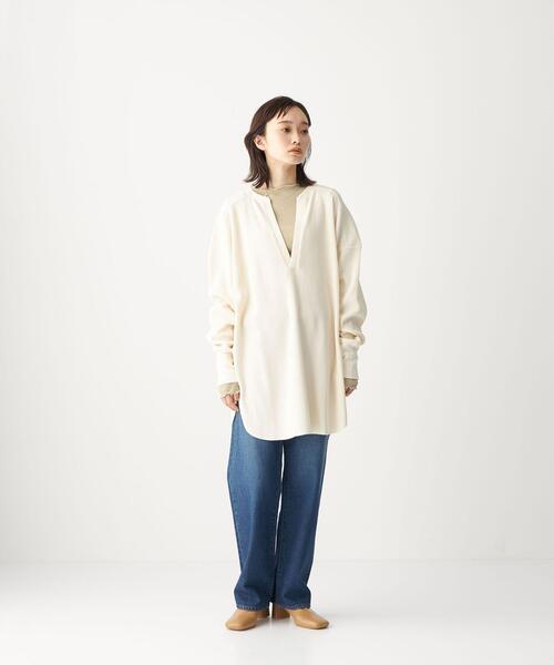 CITEN(シテン)の「<CITEN(シテン)> シアー リブ ボートネック カットソー(Tシャツ/カットソー・レディース・ライトブルー/その他1/オフホワイト/ダークグレー/ライム・FREE)」の17枚目の写真