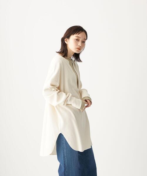 CITEN(シテン)の「<CITEN(シテン)> シアー リブ ボートネック カットソー(Tシャツ/カットソー・レディース・ライトブルー/その他1/オフホワイト/ダークグレー/ライム・FREE)」の18枚目の写真