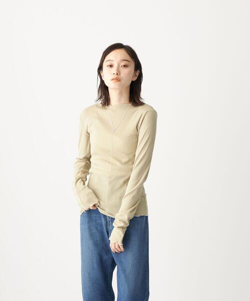 CITEN(シテン)の「<CITEN(シテン)> シアー リブ ボートネック カットソー(Tシャツ/カットソー・レディース・ライトブルー/その他1/オフホワイト/ダークグレー/ライム・FREE)」の19枚目の写真