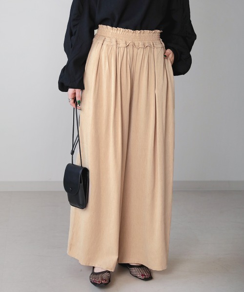 Bou Jeloud（ブージュルード）の「パイピングギャザーパンツ（その他パンツ・レディース・ベージュ/ライトカーキ・FREE）」の2枚目の写真