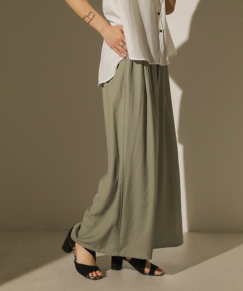 Bou Jeloud（ブージュルード）の「パイピングギャザーパンツ（その他パンツ・レディース・ベージュ/ライトカーキ・FREE）」の5枚目の写真