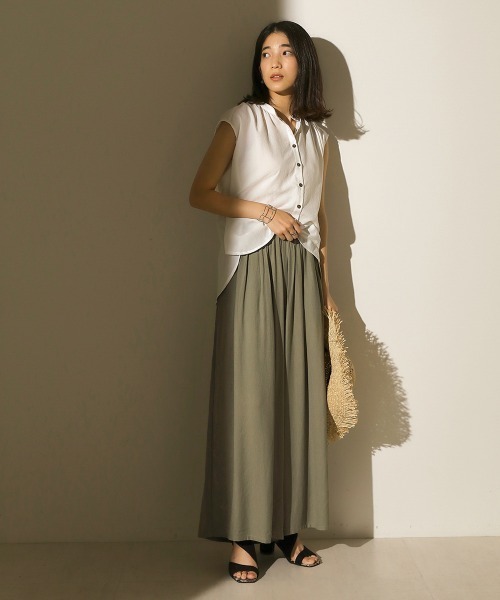 Bou Jeloud（ブージュルード）の「パイピングギャザーパンツ（その他パンツ・レディース・ベージュ/ライトカーキ・FREE）」の4枚目の写真