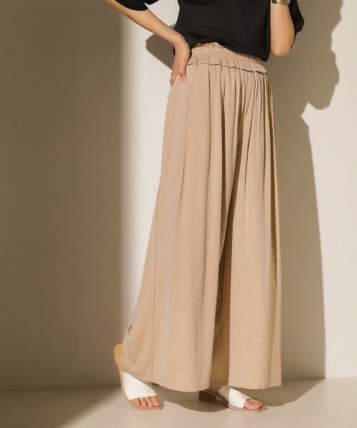 Bou Jeloud（ブージュルード）の「パイピングギャザーパンツ（その他パンツ・レディース・ベージュ/ライトカーキ・FREE）」の9枚目の写真