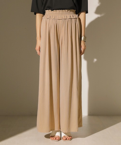 Bou Jeloud（ブージュルード）の「パイピングギャザーパンツ（その他パンツ・レディース・ベージュ/ライトカーキ・FREE）」の10枚目の写真