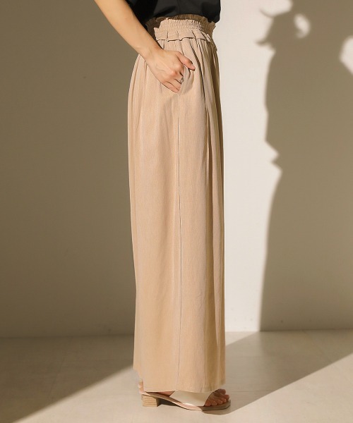 Bou Jeloud（ブージュルード）の「パイピングギャザーパンツ（その他パンツ・レディース・ベージュ/ライトカーキ・FREE）」の3枚目の写真