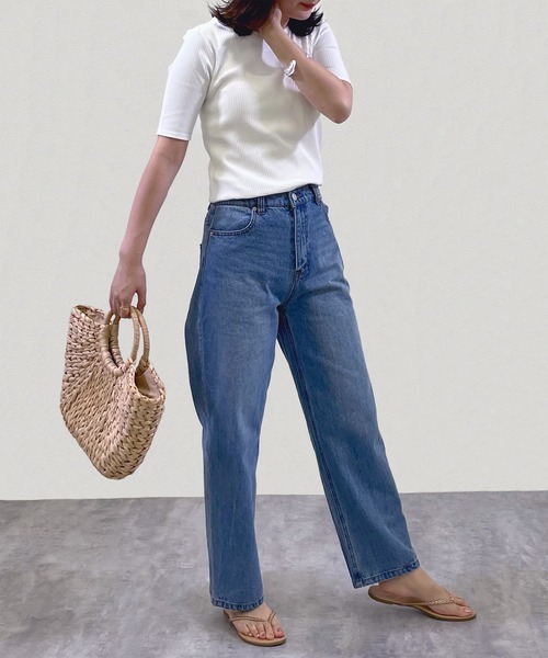 4youstory（フォーユーストーリー）の「バックオープンTシャツ（Tシャツ/カットソー・レディース・ブラック/オフホワイト/モカ・FREE）」の4枚目の写真