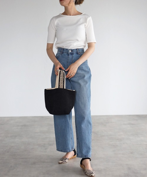 4youstory（フォーユーストーリー）の「バックオープンTシャツ（Tシャツ/カットソー・レディース・ブラック/オフホワイト/モカ・FREE）」の16枚目の写真