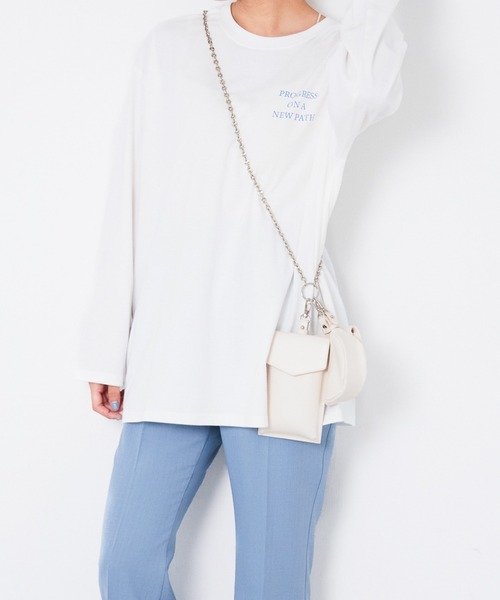 Heather（ヘザー）の「【裾が選べるTシャツ】アソートヘムロンTEE　959983（Tシャツ/カットソー・レディース・ホワイト系その他2/ホワイト系その他3/ホワイト系その他・FREE）」の2枚目の写真