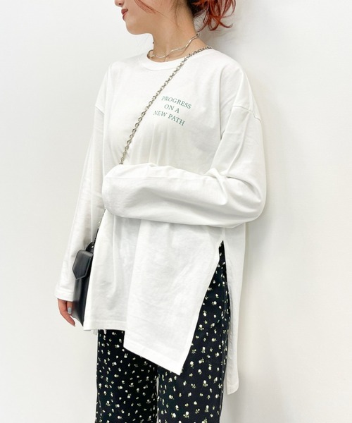 Heather（ヘザー）の「【裾が選べるTシャツ】アソートヘムロンTEE　959983（Tシャツ/カットソー・レディース・ホワイト系その他2/ホワイト系その他3/ホワイト系その他・FREE）」の6枚目の写真