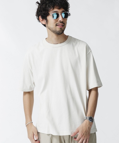 NANO universe(ナノユニバース)の「フェード加工クルーネックカットソー(Tシャツ/カットソー・メンズ・サックスブルー/ホワイト/ブラック・S/L/XL/M)」の2枚目の写真