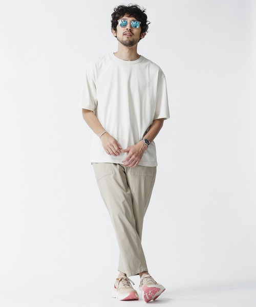 NANO universe(ナノユニバース)の「フェード加工クルーネックカットソー(Tシャツ/カットソー・メンズ・サックスブルー/ホワイト/ブラック・S/L/XL/M)」の8枚目の写真