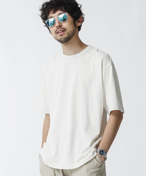 NANO universe(ナノユニバース)の「フェード加工クルーネックカットソー(Tシャツ/カットソー・メンズ・サックスブルー/ホワイト/ブラック・S/L/XL/M)」の9枚目の写真