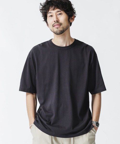 NANO universe(ナノユニバース)の「フェード加工クルーネックカットソー(Tシャツ/カットソー・メンズ・サックスブルー/ホワイト/ブラック・S/L/XL/M)」の12枚目の写真