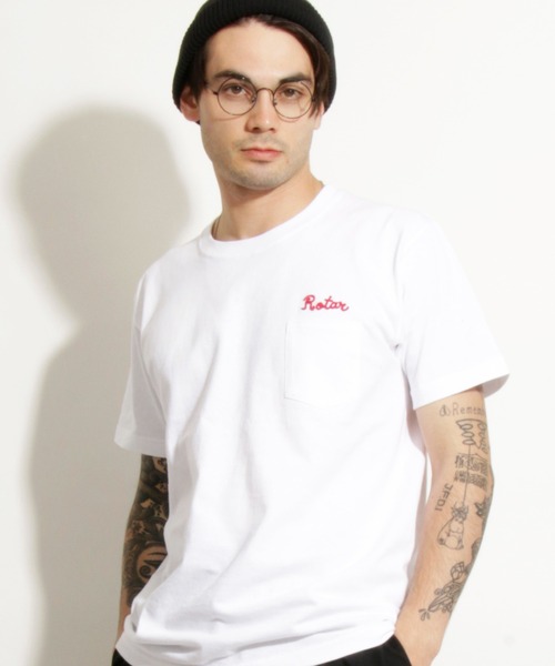 ROTAR(ローター)の「Chain Rotar Pocket Tee ポケット Tシャツ(Tシャツ/カットソー・メンズ・ホワイト/ブラック/ネイビー/ミックスグレー・SMALL/MEDIUM/LARGE/X-LARGE)」の2枚目の写真