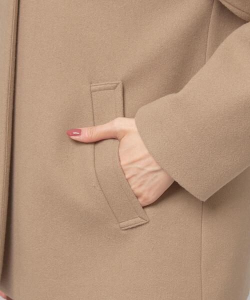 closet story（クローゼットストーリー）の「＜closet story（クローゼットストーリー）＞ノーカラー ショートコート -ウォッシャブル-（ノーカラーコート・レディース・ライトグレー/ブラック/モカ・FREE）」の12枚目の写真