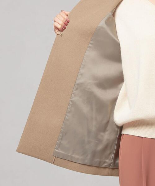 closet story（クローゼットストーリー）の「＜closet story（クローゼットストーリー）＞ノーカラー ショートコート -ウォッシャブル-（ノーカラーコート・レディース・ライトグレー/ブラック/モカ・FREE）」の14枚目の写真