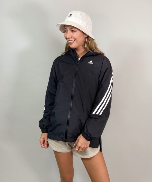 Adidas アディダス ジャケット アウター Jik94 Jik94 Jik94 をセール価格で購入できます ムラサキスポーツ ビッグシルエット スリーストライプス ビッグシルエット ナイロンジャケット