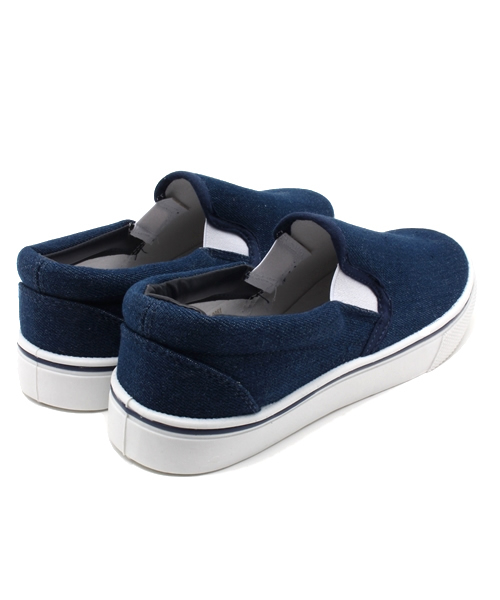 WEGO(ウィゴー)の「WEGO/スリッポンスニーカー(スニーカー・レディース・ホワイト/ブラック/ダークインディゴブルー・MEDIUM/LARGE)」の13枚目の写真