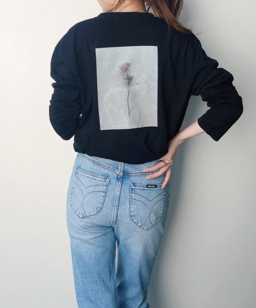 Banner Barrett(バナーバレット)の「ローズバックプリントTee(Tシャツ/カットソー・レディース・ホワイト/ブラック・38)」の8枚目の写真