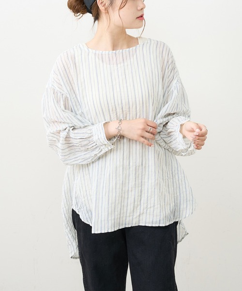 PUAL CE CIN(ピュアルセシン)の「シャーリングプルオーバーチュニック(シャツ/ブラウス・レディース・その他1/その他2/その他3/その他4/その他5・FREE)」の1枚目の写真