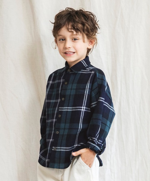 BRANSHES（ブランシェス）の「【ペア】チェックシャツ（シャツ/ブラウス・キッズ・ネイビー/レッド・150cm/90cm/130cm/100cm/140cm/110cm/120cm）」の22枚目の写真