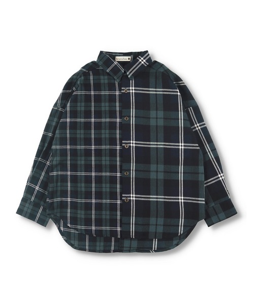 BRANSHES（ブランシェス）の「【ペア】チェックシャツ（シャツ/ブラウス・キッズ・ネイビー/レッド・150cm/90cm/130cm/100cm/140cm/110cm/120cm）」の11枚目の写真