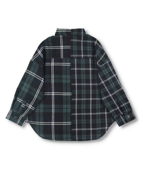 BRANSHES（ブランシェス）の「【ペア】チェックシャツ（シャツ/ブラウス・キッズ・ネイビー/レッド・150cm/90cm/130cm/100cm/140cm/110cm/120cm）」の12枚目の写真