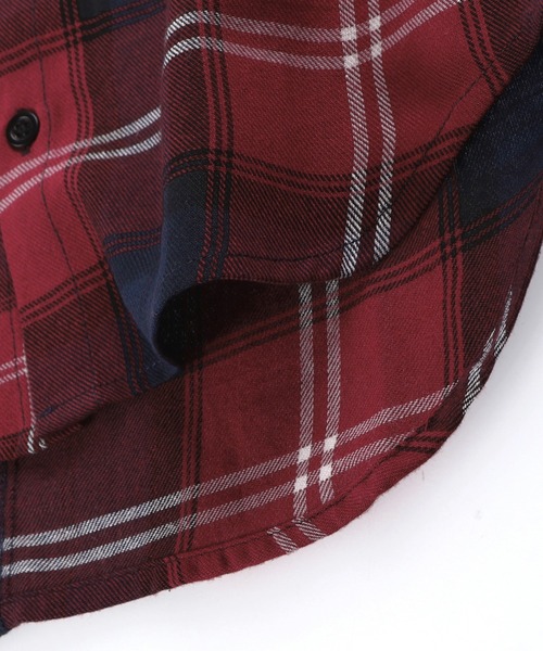 BRANSHES（ブランシェス）の「【ペア】チェックシャツ（シャツ/ブラウス・キッズ・ネイビー/レッド・150cm/90cm/130cm/100cm/140cm/110cm/120cm）」の20枚目の写真