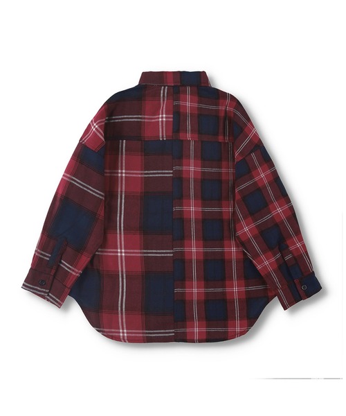 BRANSHES（ブランシェス）の「【ペア】チェックシャツ（シャツ/ブラウス・キッズ・ネイビー/レッド・150cm/90cm/130cm/100cm/140cm/110cm/120cm）」の17枚目の写真