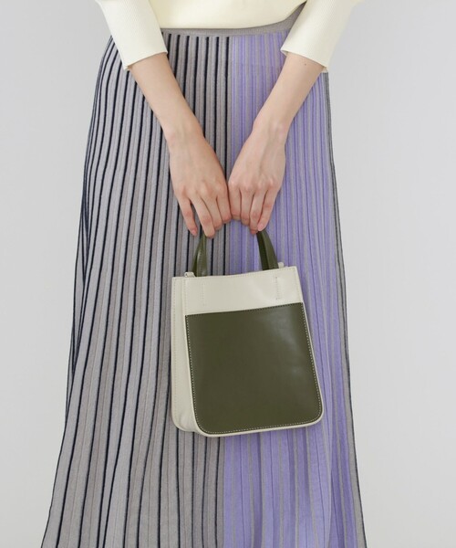 CAST:(キャストコロン)の「カラーコンビミニバッグ(トートバッグ・レディース・オフホワイト/ベージュ・FREE)」の4枚目の写真