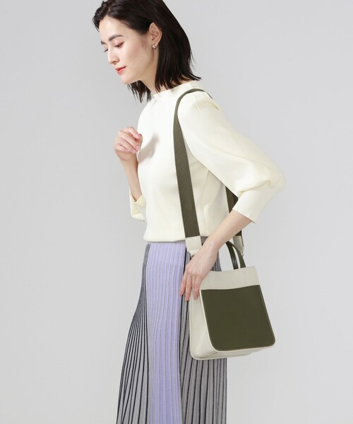 CAST:(キャストコロン)の「カラーコンビミニバッグ(トートバッグ・レディース・オフホワイト/ベージュ・FREE)」の5枚目の写真