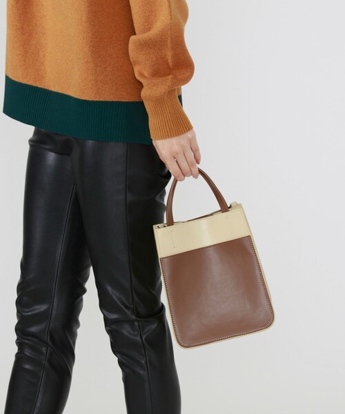 CAST:(キャストコロン)の「カラーコンビミニバッグ(トートバッグ・レディース・オフホワイト/ベージュ・FREE)」の7枚目の写真