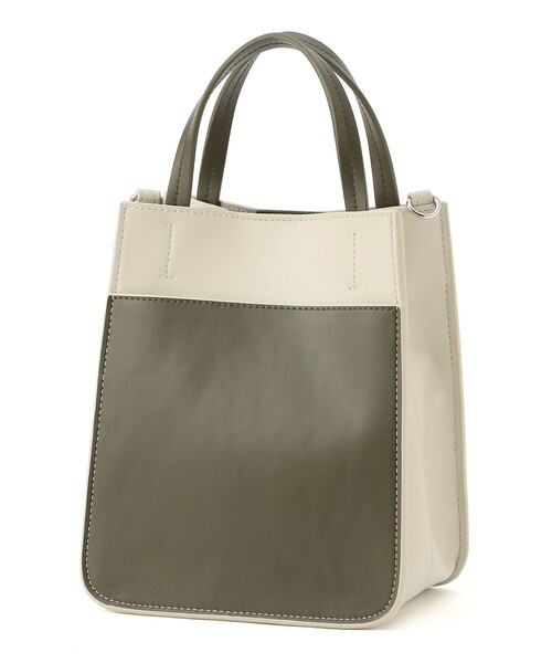 CAST:(キャストコロン)の「カラーコンビミニバッグ(トートバッグ・レディース・オフホワイト/ベージュ・FREE)」の9枚目の写真