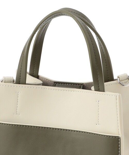 CAST:(キャストコロン)の「カラーコンビミニバッグ(トートバッグ・レディース・オフホワイト/ベージュ・FREE)」の14枚目の写真