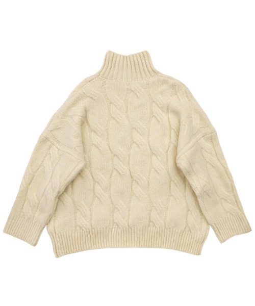 select MOCA(セレクトモカ)の「ハイネックランダムツイストニット(ニット/セーター・レディース・ブラック/サックスブルー/アイボリー・FREE)」の22枚目の写真