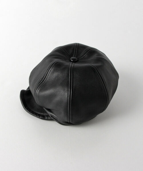 GLOSTER（グロスター）の「【GLOSTER/グロスター】ラムレザーキャスケット（キャスケット・メンズ・ブラック・FREE）」の3枚目の写真